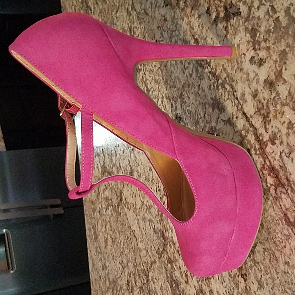 Promise Pink Suede Stilettos.